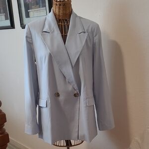 ❤️LAST CHANCE: Topshop Light Blue Tailored Blazer with Notched Lapels